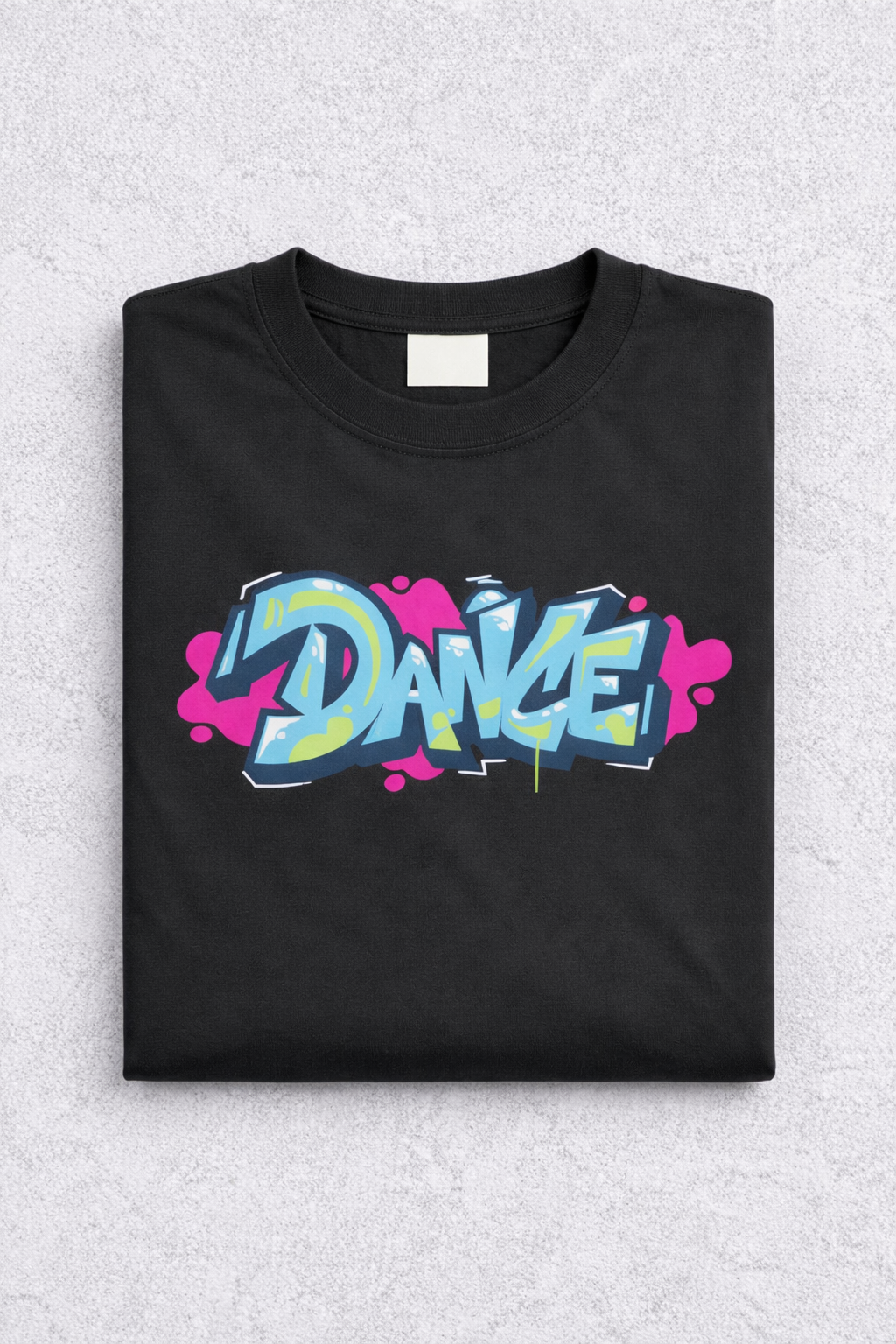 Dance Like Nobody Is Watching Oversized Black Graphic T-Shirt for Women – Streetwear Back Print Tee